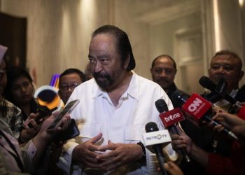 Ketua Umum Partai NasDem Surya Paloh. Foto: (CNN Indonesia/Adi Ibrahim)