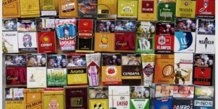 Ilustrasi rokok ilegal