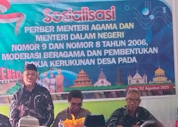 FKUB Lembata mensosialisasikan Peraturan Bersama Menteri Agama dan Menteri Dalam Negeri di Desa Pada, Kecamatan Nubatukan, Kabupaten Lembata.