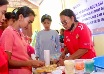 PT PLN UIP Nusra dalam kolaborasi dengan Politeknik Kelautan dan Perikanan (KP) Kupang, menginisiasi program “Pemberdayaan Perempuan UMKM melalui Diversifikasi Produk Rumput Laut dan Ikan” di Desa Lifuleo, Kupang, Nusa Tenggara Timur.