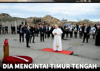 Paus Leo saat mengunjungi Libanon.