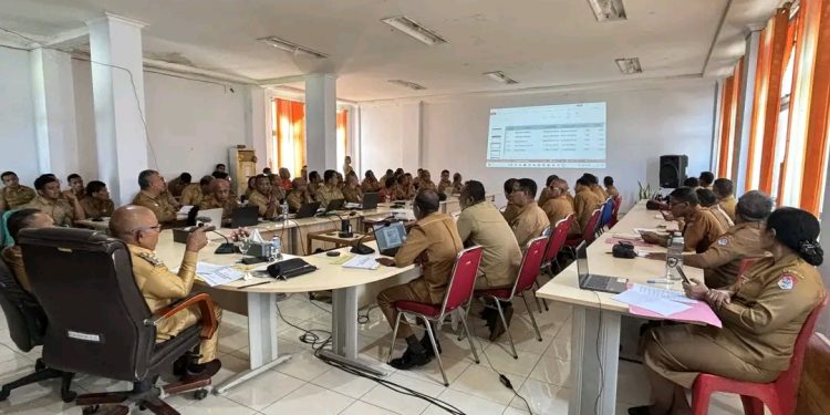 Evaluasi Realisasi APBD Triwulan I, Bupati Kanis Tuaq Tekankan Percepatan Kinerja dan Optimalisasi PAD