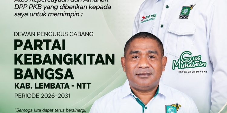 Kembali Pimpin PKB Lembata, Mon Odel Siap Benahi dan Konsolidasi Struktur Hingga Akar Rumput