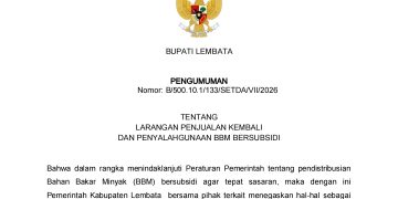 Marak Penjualan Eceran BBM Subsidi, Bupati Kanisius Tuaq keluarkan Pengumuman Resmi